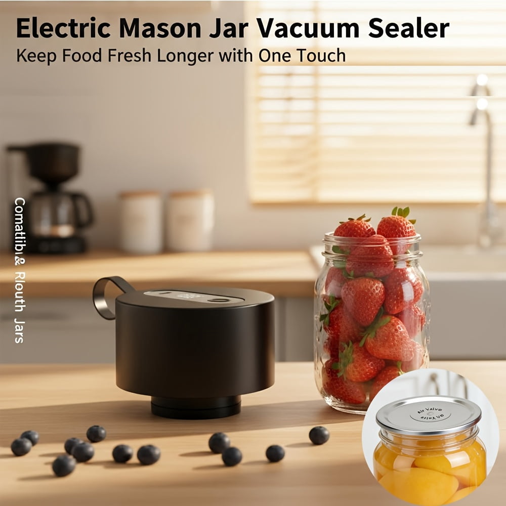 Three In One Upgrade Electric Mason Jar Sealing Machine Heavy Duty Can Sealer Vacuum Sealing Device For Jam Dried Goods Grain Canning Food Preservation