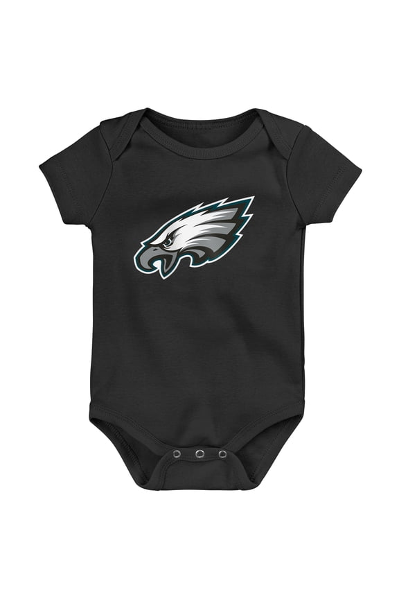 Newborn Outerstuff Black Philadelphia Eagles Primary Logo Bodysuit