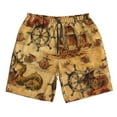 thumbnail image 4 of Bixox Men's Vintag Ancient Sailboats printing Casual Classic Fit Short Summer Beach Shorts, 4 of 6