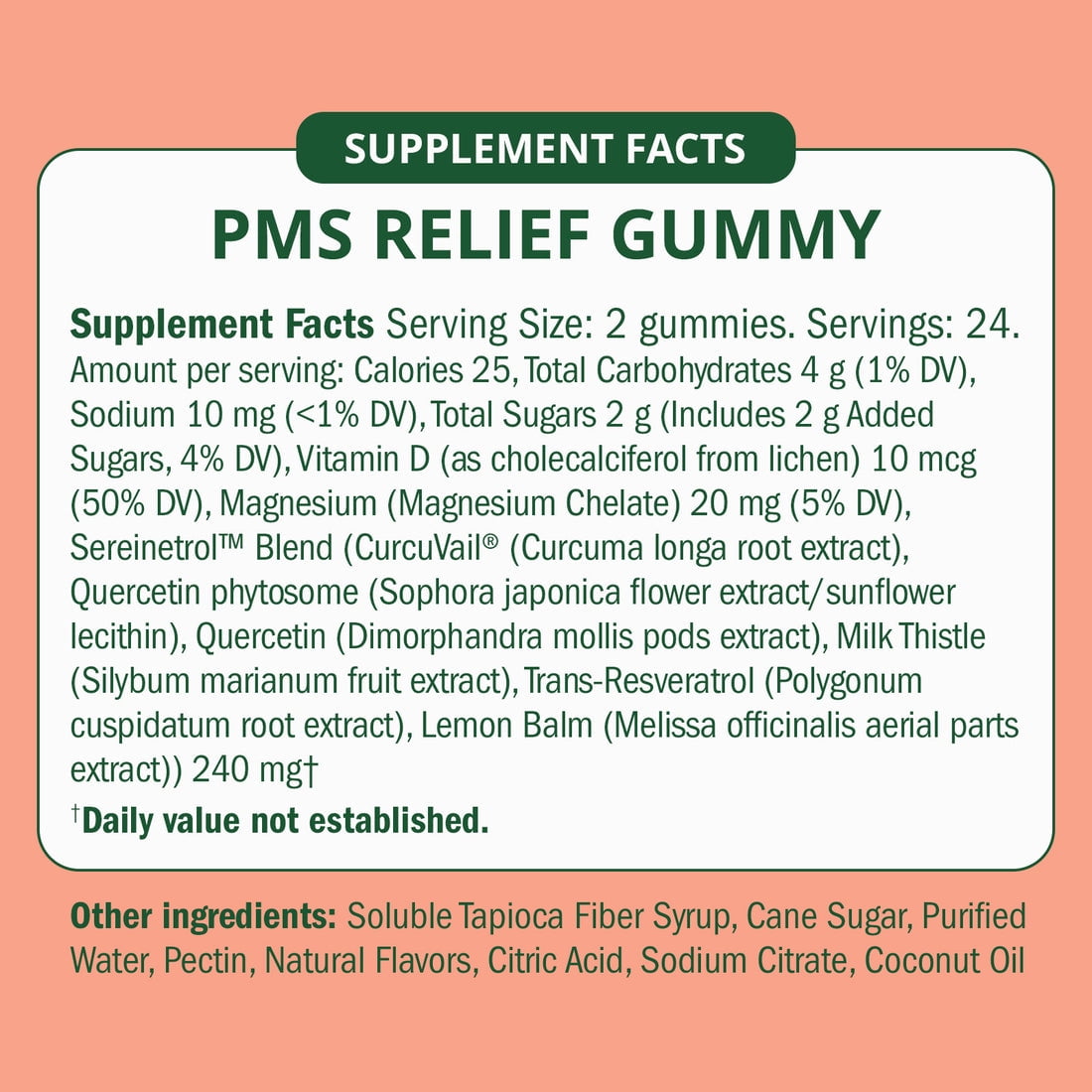 Semaine PMS Relief Gummy 48 Count – Take on Your Period for Cramps & Uplift Mood with Lemon Balm