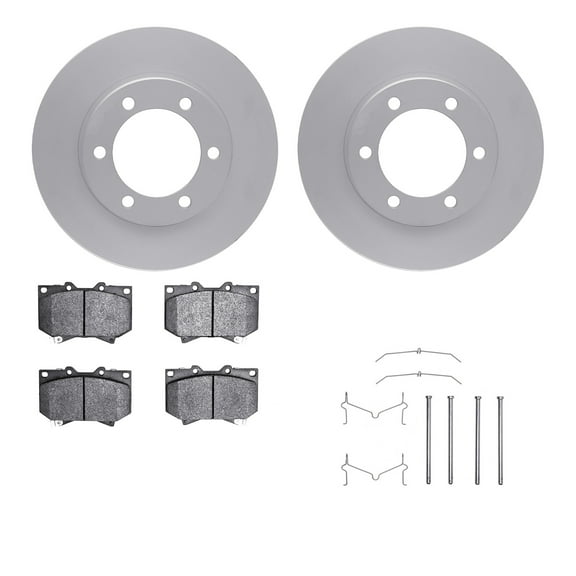 Dynamic Friction Company Front Geospec Brake Rotors with 5000 Advanced Brake Pads includes Hardware 4512-76168