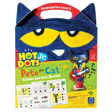 UPC: 0086002024541 | Educational Insights Hot Dots Jr. Math & Reading Kindergarten Workbook with Pete the Cat Interactive Pen Ages 5+ (Electronic Learning System)