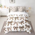 thumbnail image 2 of Feelyou Fashion Polkadot Bow Comforter Set 7pcs, Cheetah Leopard Print Full Bedding Set, 2 of 8