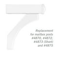 thumbnail image 2 of Salsbury Industries 4377WHT Arm Kit Replacement for Deluxe Post for 1 Roadside Mailbox, White, 2 of 3
