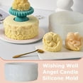 thumbnail image 2 of Wmool Wishing Well Angel Candle Silicone Mold Rose Shell Angel Candle Mold DIY Hot N7, 2 of 8