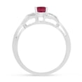 thumbnail image 5 of 14k White Gold Oval Ruby And Diamond Ring, 5 of 6