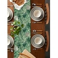 thumbnail image 2 of Tropical Leaves Table Runner 72 Inches, Summer Nature Botanical Palm Leaf Bed Runner Dresser Scarves Tabletop for Indoor Outdoor Parties/Ceremony/Banquet, 18" x 72", 2 of 8