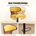 thumbnail image 4 of MOONMISS Swivel Bar Stools Set of 2, Wooden Kitchen Bar Chairs with Back, PU Leather Counter Height Barstools for Kitchen Island,Yellow, 4 of 7