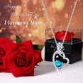 thumbnail image 2 of TURANDOSS Mothers Day Gifts for Mom from Daughter Son 925 Sterling Silver Heart Rose Birthstone Necklace Jewelry Gifts, 2 of 7