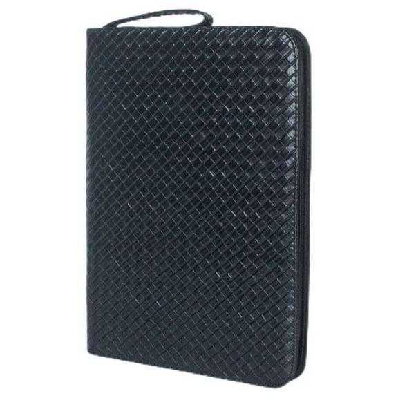 Pen Case Large Capacity Fountain Pen PU Leather Organizer, Black Fashion Pouch Bag with Slots