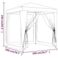thumbnail image 3 of vidaXL Party Tent Outdoor Canopy Tent Gazebo Marquee with 4 Mesh Sidewalls, 3 of 8