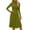 Army Green, variant on Women's Casual Fashion High Neck Long Sleeve Solid Color Midi Dress, Fall and Winter Comfortable Dress for Casual Outings, Soft and Breathable Fabric,Army Green,L