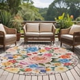 thumbnail image 4 of Round Rugs 8 Ft, Boho Pink Flowers Non Slip Area Rugs for Kitchen Bedroom Entryway, Colorful Floral Spring Vintage Botanical Washable Carpet Runner Rug Floor Mats for Bedroom Home Decor, 4 of 8