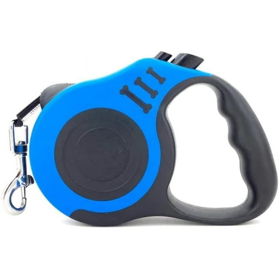 Retractable Dog Leash for Medium - Small Dogs and Cats 16FT Tangle Free, Heavy Duty Walking Leash with Anti Slip Handle, Pause and Lock Strong Nylon Tape, Store Dog Leash Retractable(Blue)