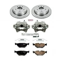 PowerStop Rear Stock Replacement Brake Pad and Rotor Kit with Calipers Fits: BMW Select Models KCOE2970
