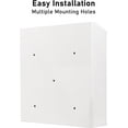 thumbnail image 4 of Suggestion Box with Lock and Slot, Wall Mounted Metal Drop Box with 4 Keys, Secure Locking Box for Cash and Ballots, Office MailBox, 10.4 x 2.9 x 11 Inch, White, 4 of 12