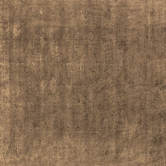 Ahgly Company Indoor Square Oriental Brown Industrial Area Rugs, 6' Square