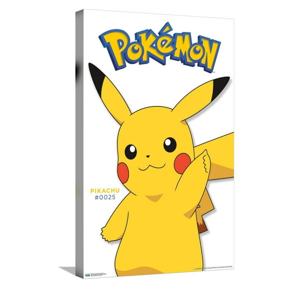 Pokémon - Pikachu Feature Series Canvas Wall Poster, 14.725" x 22.375"