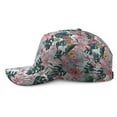 thumbnail image 3 of Hawaiian Print Baseball Cap - Vibrant Tropical Floral Adjustable Snapback Hat for Beach & Sports, 3 of 4