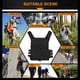 thumbnail image 2 of Chaleco de combate Molle de caza ajustable con armadura corporal de tela Oxford para juego CS (negro), 2 of 3