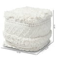 thumbnail image 6 of Baxton Studio Curlew Ivory Handwoven Cotton Pouf Ottoman, 6 of 6