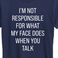 thumbnail image 3 of Instant Message - Not Responsible For Face - Women's Short Sleeve Graphic T-Shirt, 3 of 6