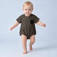 thumbnail image 6 of Newborn Baby Soft Bodysuit Short Sleeve Crewneck Onesie Infant Boys Girls Summer Comfortable Breathable Outfits Gray 3-6 Months, 6 of 6