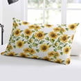 thumbnail image 5 of Sunflower Throw Pillow Cover 24 x 36 Inch Decorative Pillow Cover Vintage Summer Botanical Yellow Green Lumbar Pillowcase Seasonal Rectangle Cushion Case for Couch Sofa Bed Living Room, 5 of 7