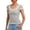 Grey, variant on Trendfront Womens Cap Sleeve Tops Lace Scoop Neck Ribbed Slim Fit Casual Layering Basic Layering Shirt for Women