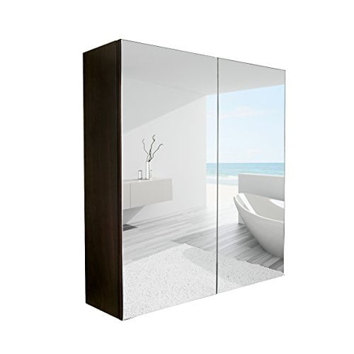 Puluomis 24 Inches Wide Wall Mount Mirrored Bathroom Medicine Puluomis 24 Inches Wide Wall Mount