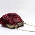 thumbnail image 4 of Bolsa de cena con flores y cuentas hecha a mano, bolso antiguo estilo cheongsam vintage, bolso dorado con boca bordada, 4 of 6