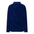 thumbnail image 6 of TKLPEHG Women's Evening Sparkle Sequins Open Front Balzers V Neck Long Sleeve Business Casual Blazer Jackets (Blue,XL), 6 of 6