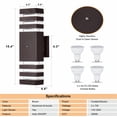 thumbnail image 4 of Lámpara DASTOR, paquete de 4 unidades, del anochecer al amanecer, 110 V, color marrón, 4 of 6