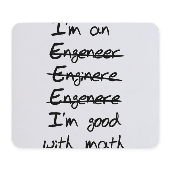 CafePress - Engineer Misspelling Mousepad - Non-slip Rubber Mousepad, Gaming Mouse Pad