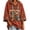 Camel, variant on longantii Women's I'm Ready for The BER Months Hoodie, 3/4 Sleeve Hooded Sweatshirt, Festive Thanksgiving Print Pullover Top, Relaxed Fit Women's Hoodie