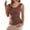 Khaki, variant on Women Shirts Women's Thin Double U Neck Suspender Vest Office Shirts White M