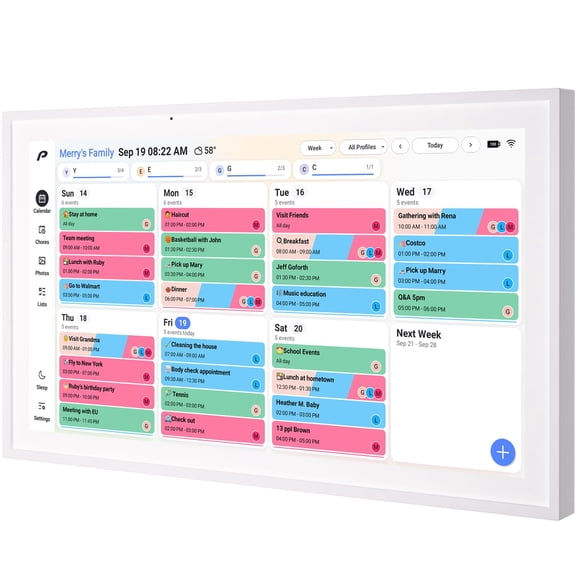 Calendario digital PRONEXT de 15,6" HD con pantalla táctil y batería recargable