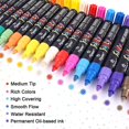 thumbnail image 3 of Paint Pens Paint Markers, 20 Colors Oil-Based Waterproof Paint Marker Pen Set, Never Fade Quick Dry and Permanent-B10, 3 of 5