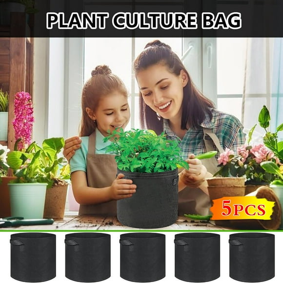 Bolsa de Contenedor de Plantación Wmkox8yii FeltCloth Maceta de Jardín Gruesa HFSH52