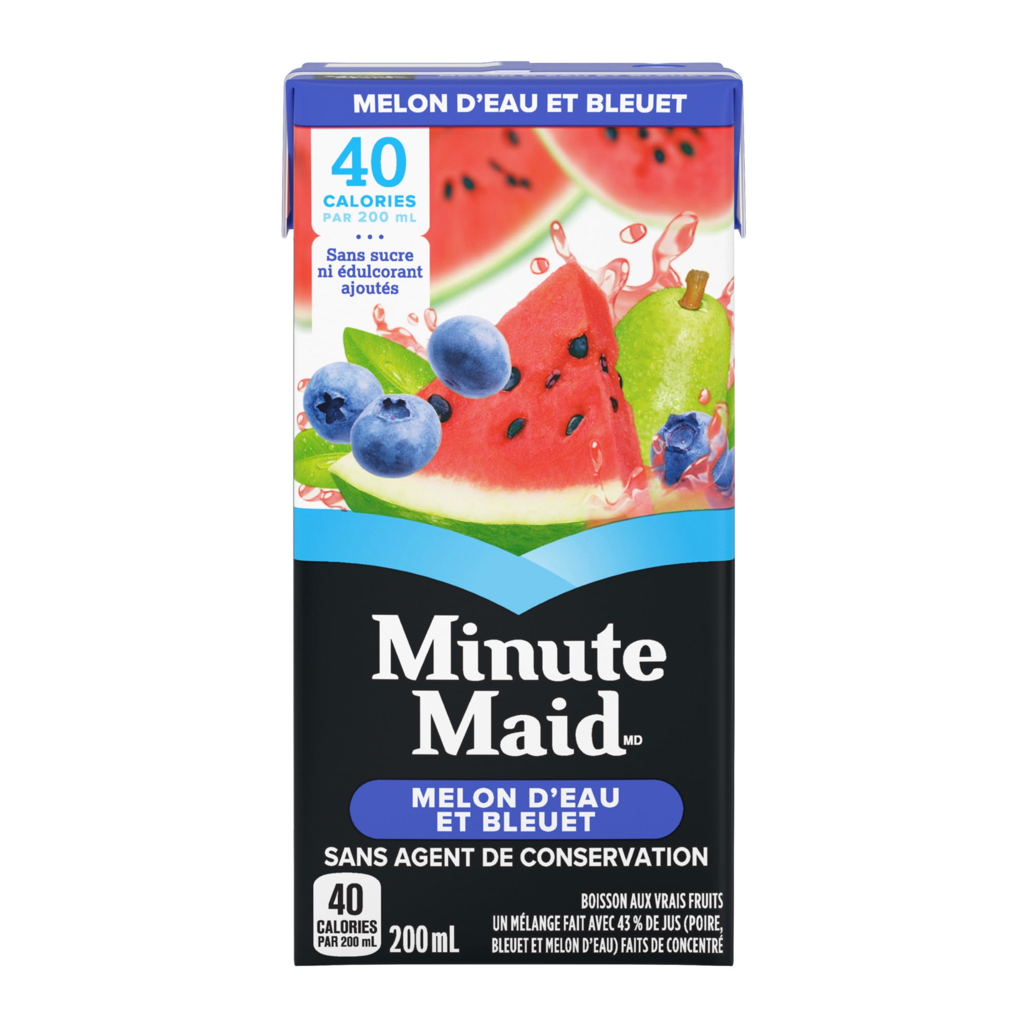 Minute Maid Watermelon Blueberry Cartons, 200 mL, 8 Pack, 200 x mL