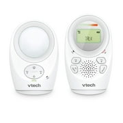 VTech DM1211 Enhanced Range Digital Audio Baby Monitor with Night Light, 1 Parent Unit, Silver & White