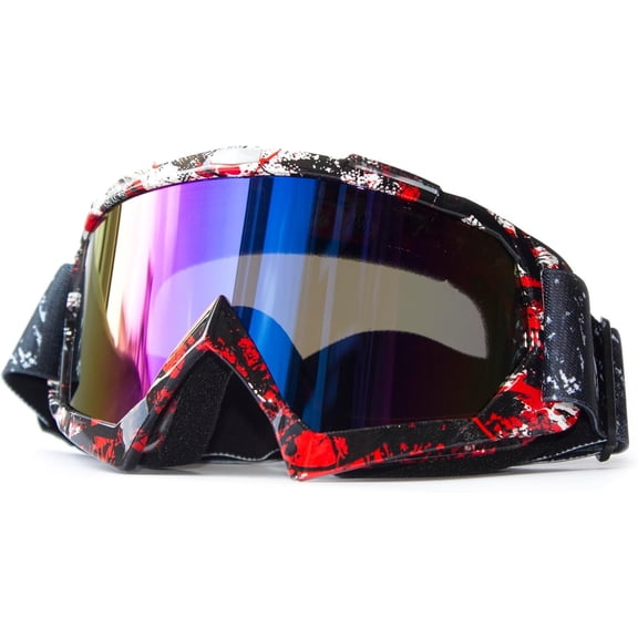 Dirt Goggles for Youth and Adults, Motocross ATV Offroad Riding and Ski Goggles with UV Protection Lenses