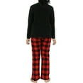 thumbnail image 4 of LANBAOSI Boys Girls Pajamas Set, Kids PJs Set Fleece Long Sleeve Pjs Top and Plaid Pants From 7Y to 13Y, 4 of 7