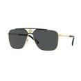 thumbnail image 5 of Versace VE 2238 Metal Unisex Rectangle Sunglasses Gold/Matte Black 61mm Adult, 5 of 6