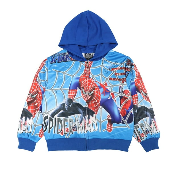 Nouveau garçon veste hiver coton printemps et automne enfants à capuche  enfants manteau bébé mode Anime vêtements Spiderman super-héros 