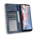 thumbnail image 4 of Compatible with HTC Desire 20 Plus Case Magnetic Closure Vintage Pattern PU Leather Wallet Cover with Card Slots-Blue, 4 of 5