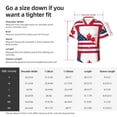 thumbnail image 5 of Sikiie USA Canada Flag Print Men's Hawaiian Shirt, Summer Beach Button Pocket Short Sleeve T-Shirt,3X-Large, 5 of 7