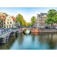 thumbnail image 2 of Frank, Assaf 24x19 Gold Ornate Wood Framed with Double Matting Museum Art Print Titled - Canal through Amsterdam city, 2 of 4