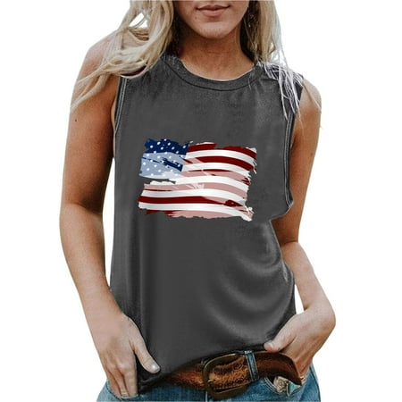 

koaiezne Women Summer Print Tops Casual O Neck Comfortable Sleeveless T Shirts Bra Camisoles Women Padded Bra Longer