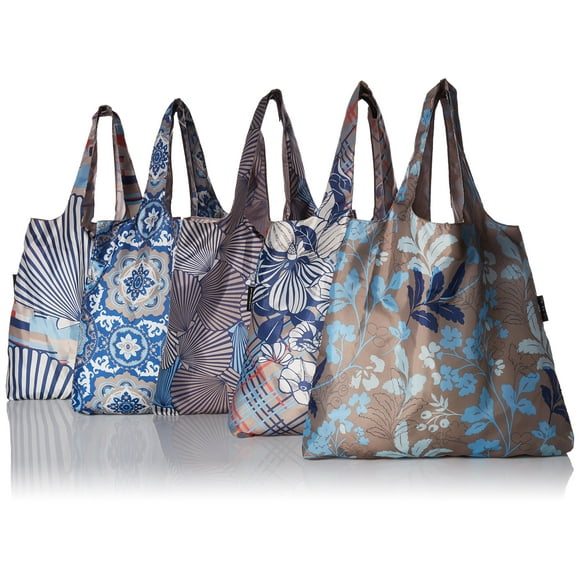 Envirosax Sac d'Épicerie Réutilisable, Ensemble de 5 Sacs Fourre-Tout Écologiques pour Magasinage, Pochette ML.P Majorque, Multicolore